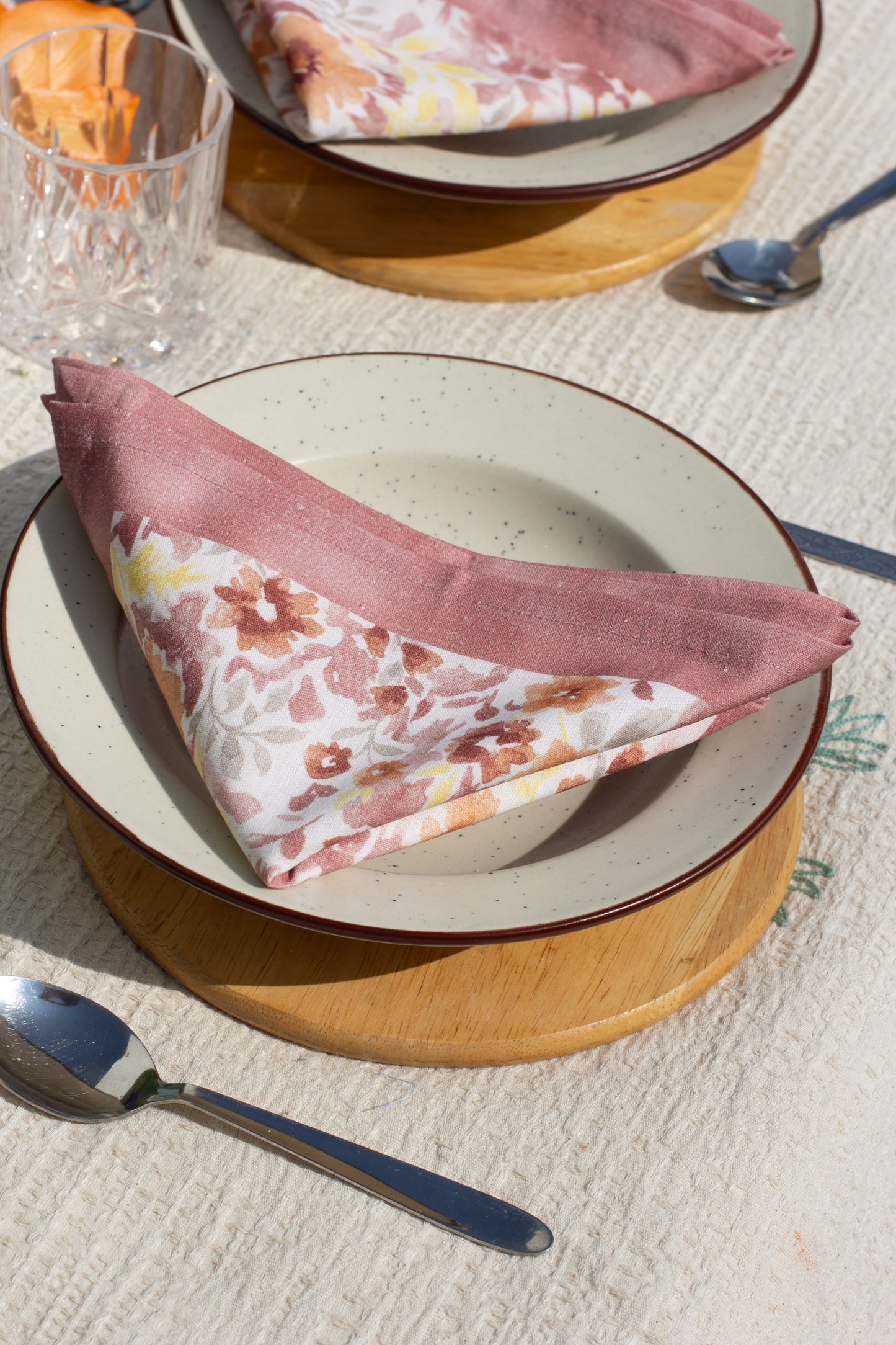 Set Of 2 - Blooming Dream Cotton Napkin