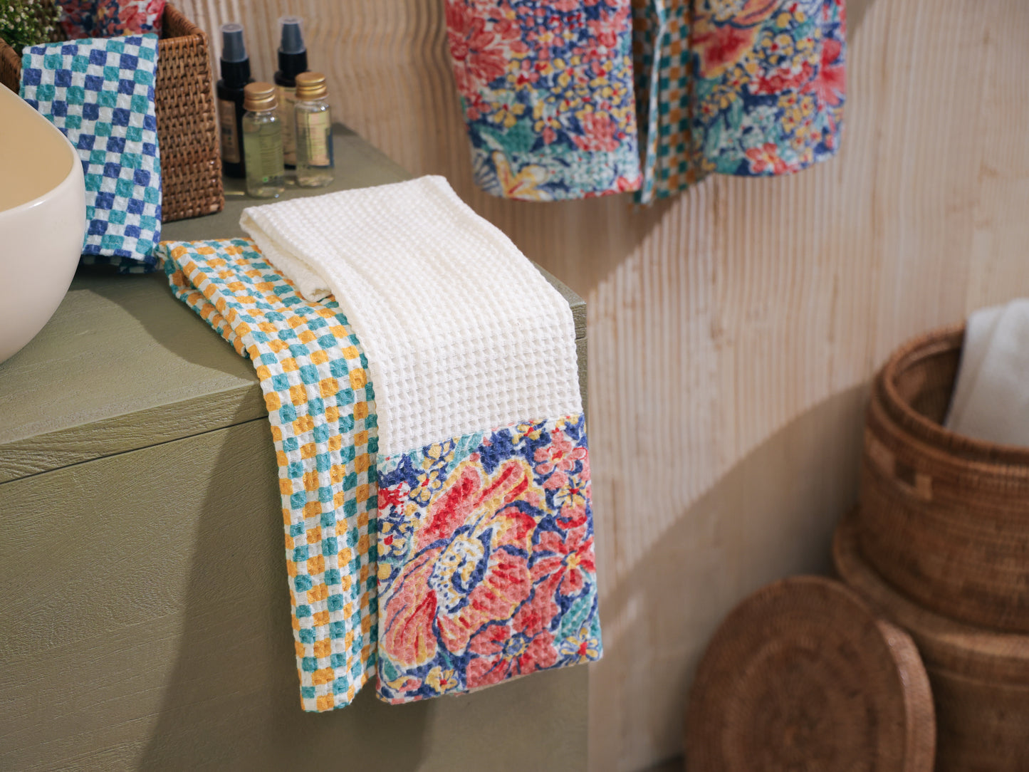 Nature Nectar Blue Hand Towel | Set Of 2
