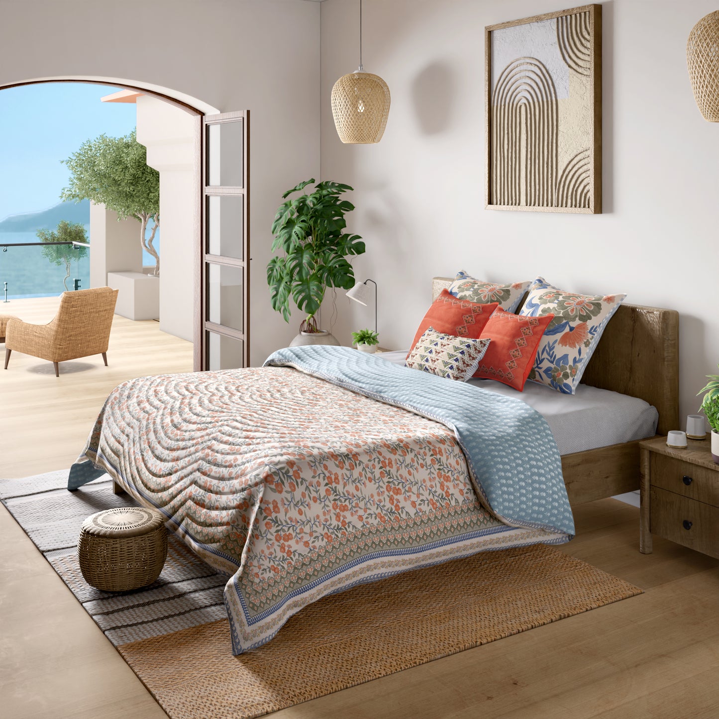 Mimo Cotton Green Quilt