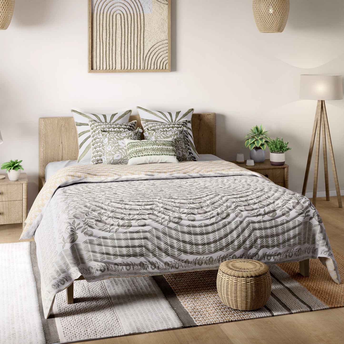 Ayna Green Cotton Quilt