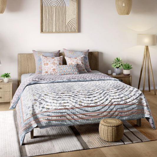 Khwaab Blue Cotton Quilt