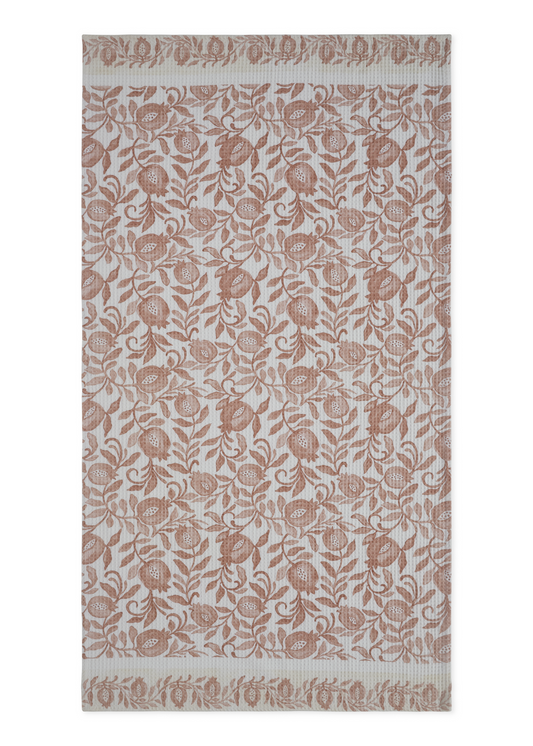 Ayna Pink Cotton Waffle Bath Towel