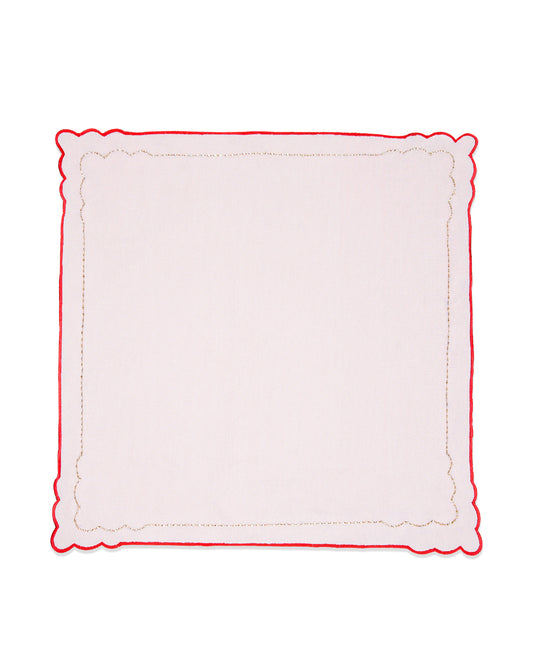 Mimo Pink Embroidered Edge Napkin - 14"x14"