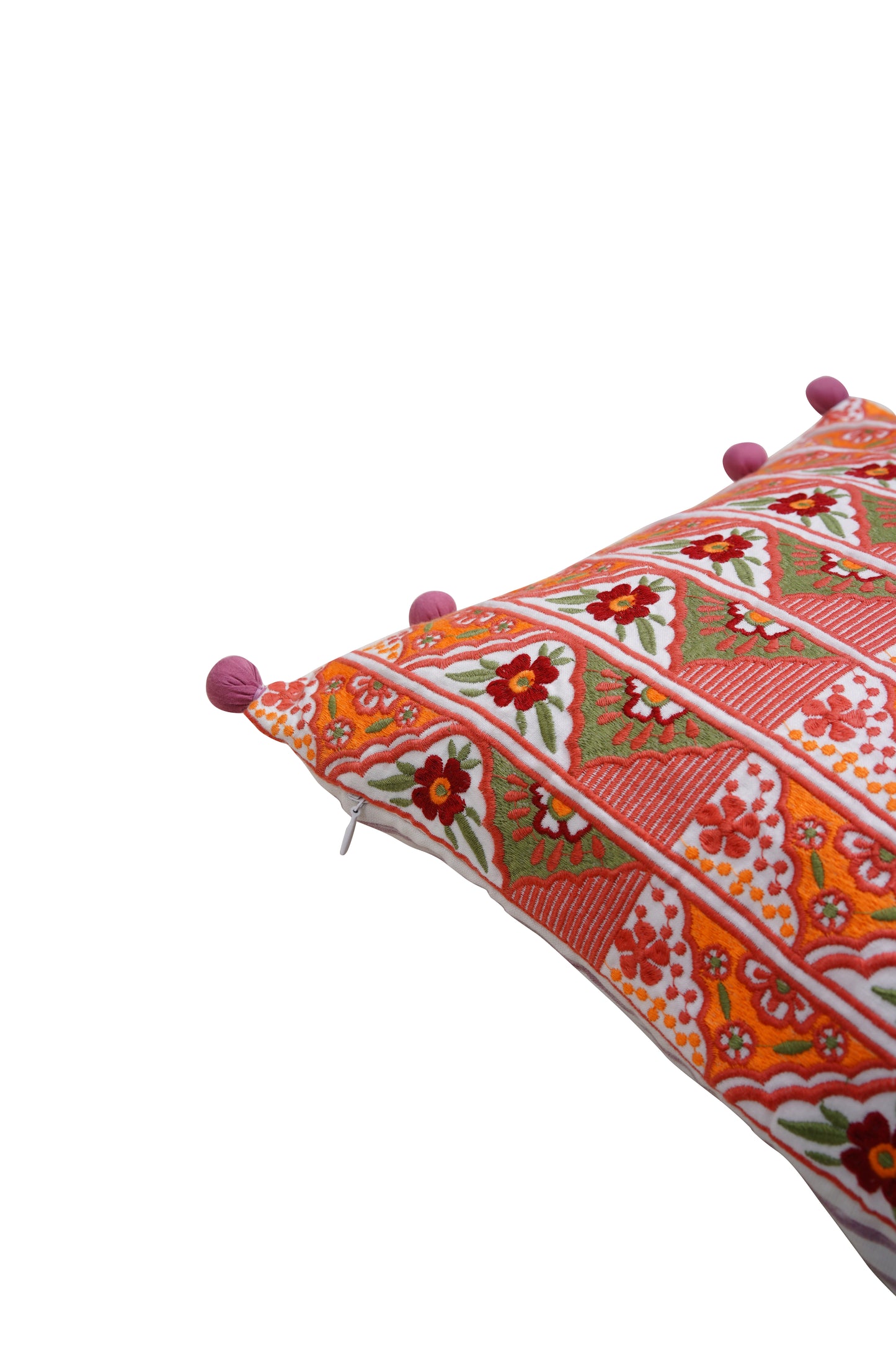 Mimo Coral Urban Embroidered Cushion Cover