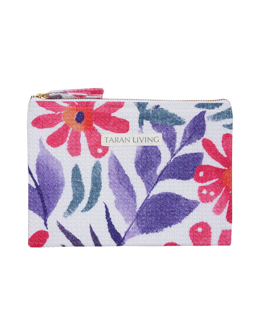 Multicolor Waffle Pouch With PVC Lining