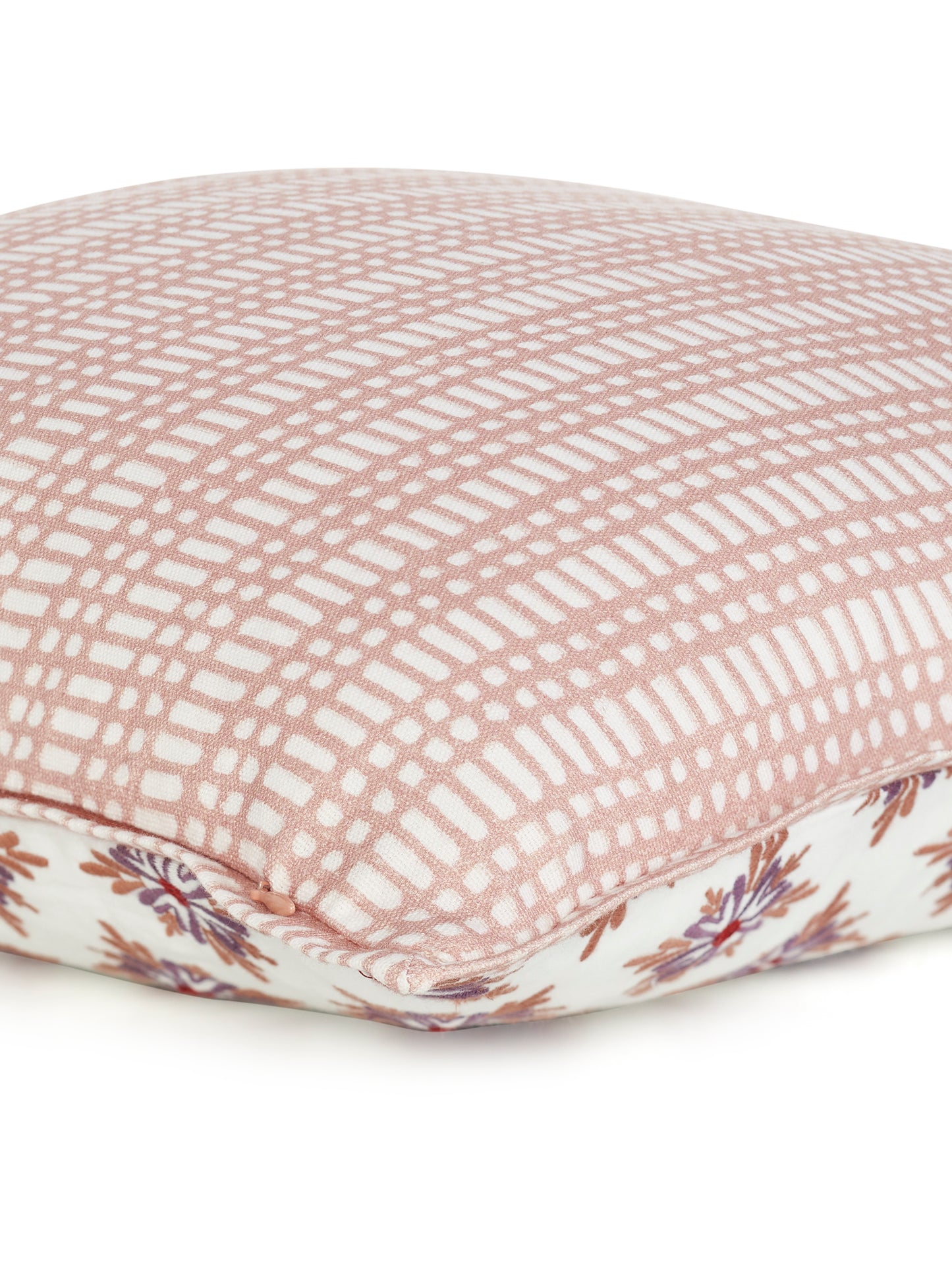 Mica Prism Terracotta Embroidered Cushion Cover