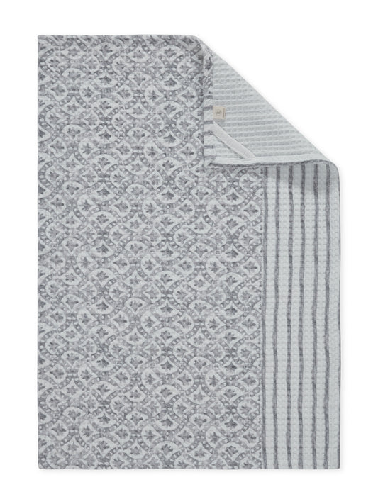 Tessellate Grey Hand Towel | Set Of 2