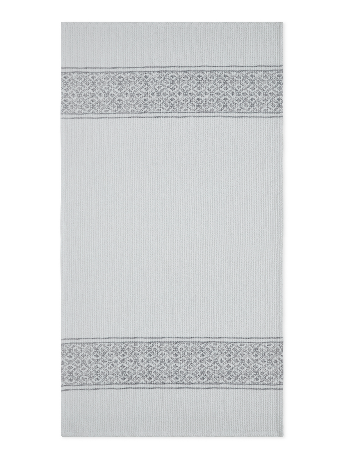 Tessellate Grey Cotton Waffle Bath Towel