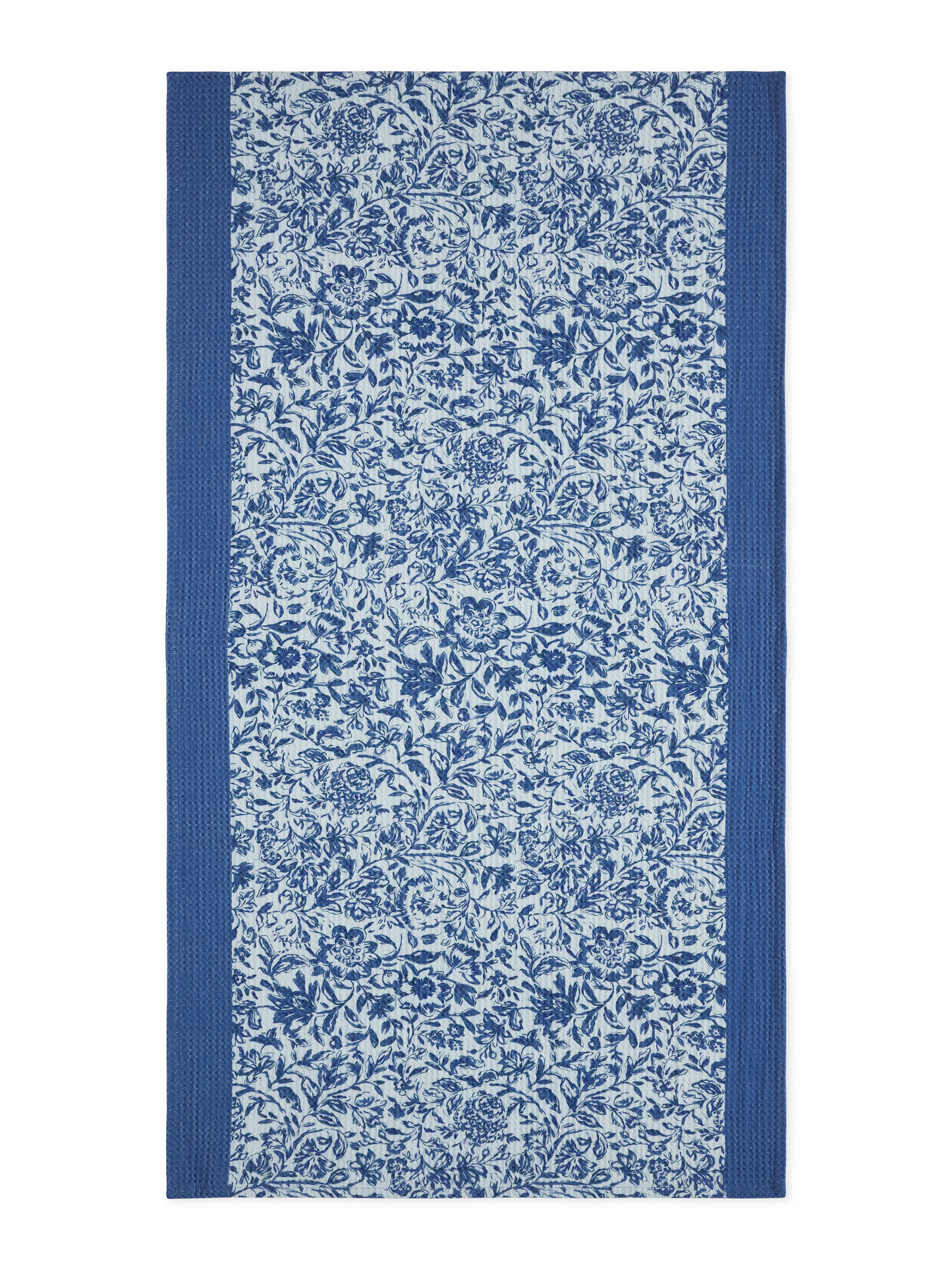 Nyssa Blue Cotton Waffle Bath Towel