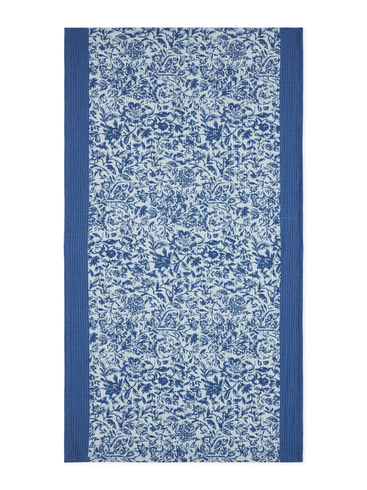 Nyssa Blue Cotton Waffle Bath Towel