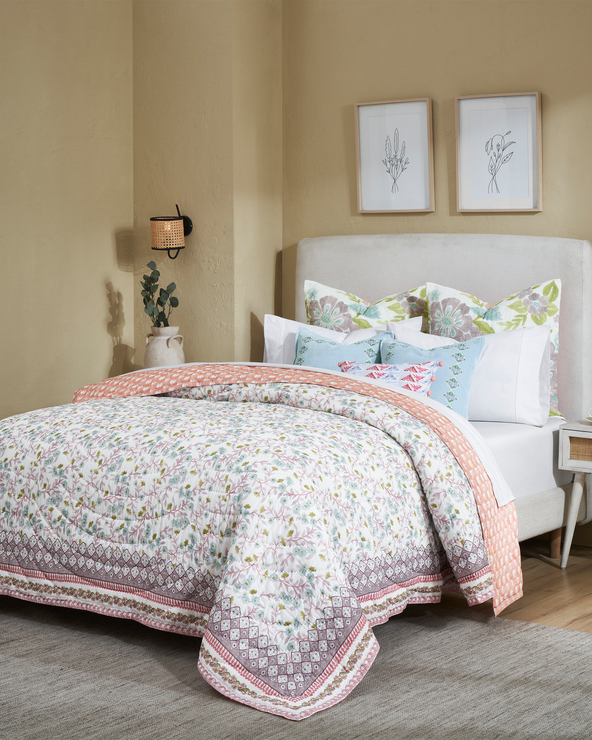 Mimo Blue Cotton AC Quilt - alternate view