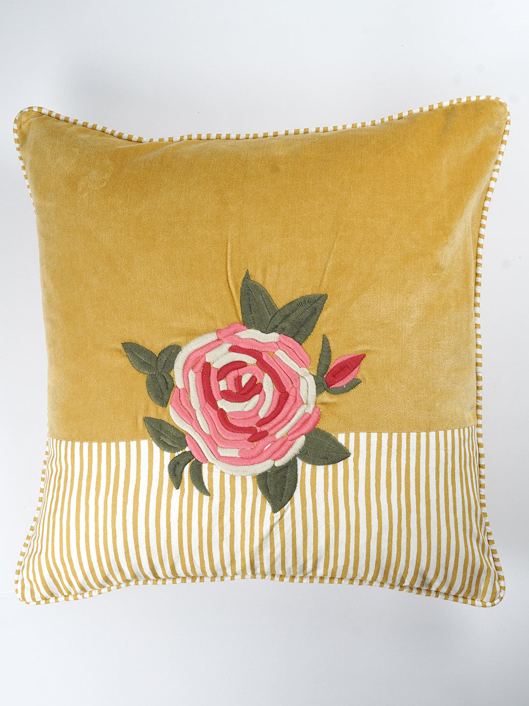 Roseate Sura Yellow Cushion Cover