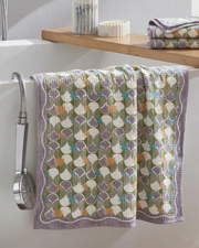 Mosiac Purple Cotton Hand Towel | Taran Living