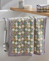 Mosiac Purple Hand Towel | Set Of 2