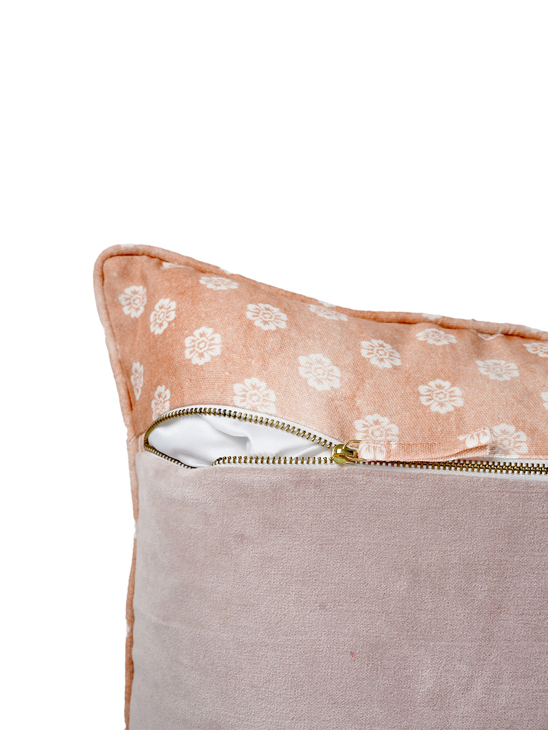 Rahat Mauve Velvet Embroidered Cushion -18"x18"