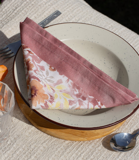 Set Of 2 - Blooming Dream Cotton Napkin