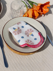 Raahat Buds Pink Cotton Napkin| Set of 2