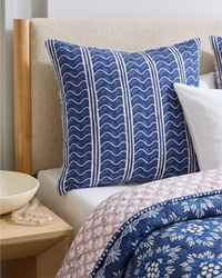 Mica Blue Quilted Sham - 26"x 26"