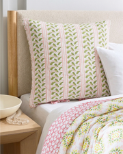 Mica Yellow Quilted Sham | Taran Living