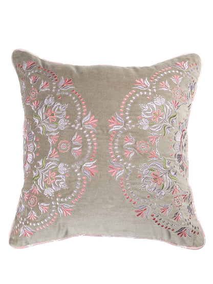 Rahat Green Velvet 18 Inch Square Cushion