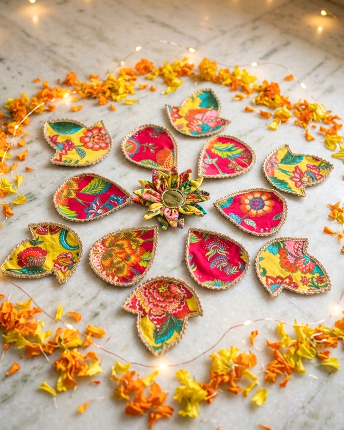 Printed Multiway Handmade Fabric Rangoli