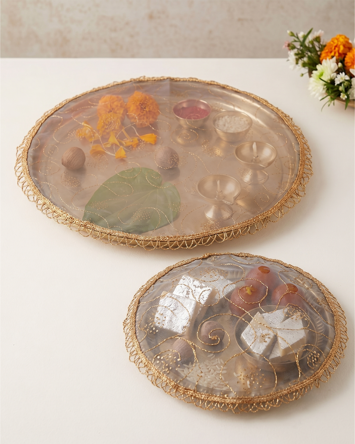 Thali Cover- Set of 2 ( Diameter- 20" &16")