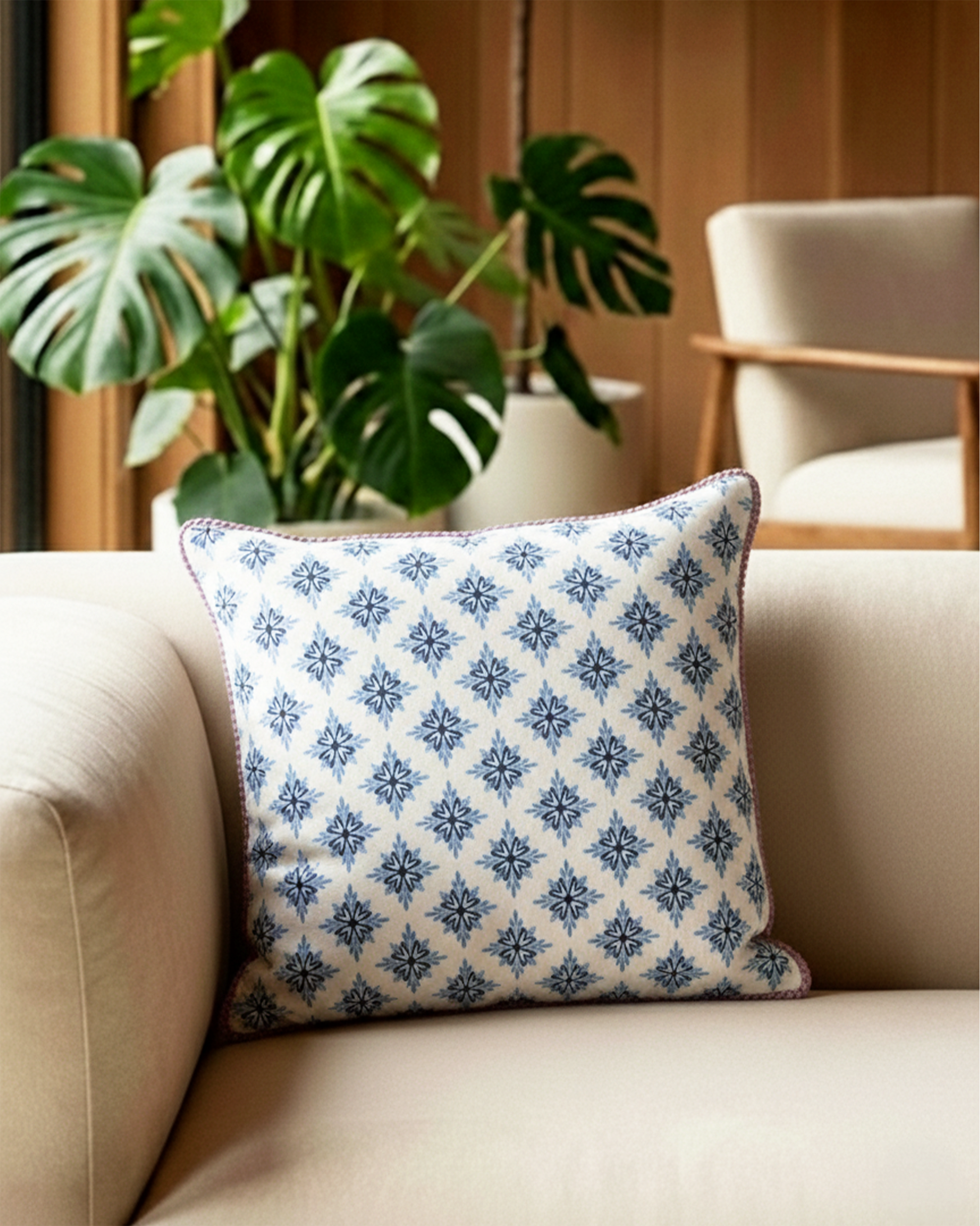 Mica Prism Blue Cushion Cover | Taran Living