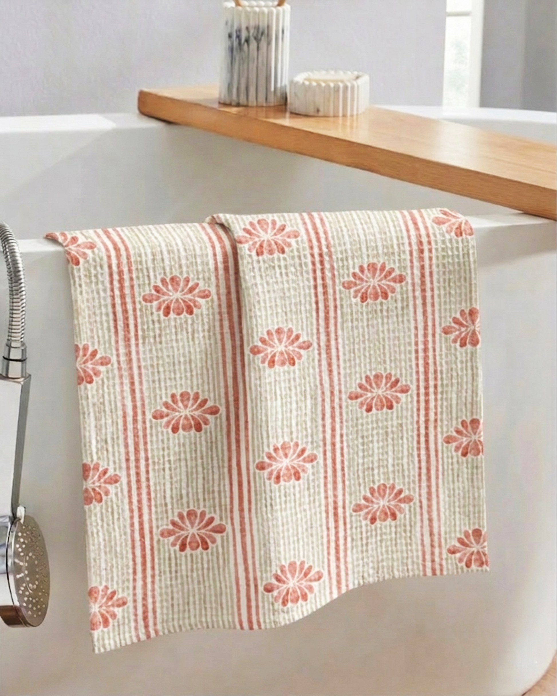 Mica Pink Cotton Hand Towel | Taran Living