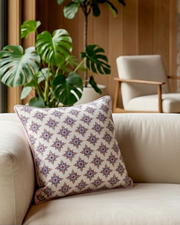 Mica Prism Terracotta Embroidered Cushion Cover