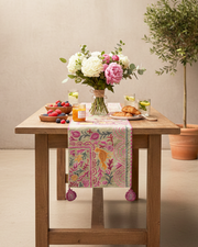 Ayna Green Printed Table Runner - 14"X72"