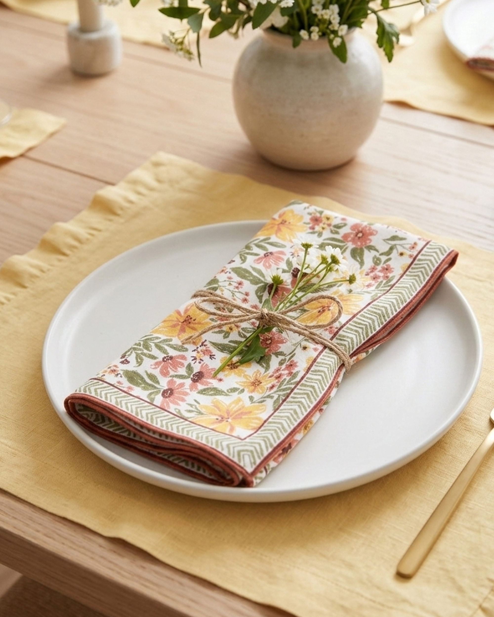 Sadaa Bahar Cotton Napkin - detail shot