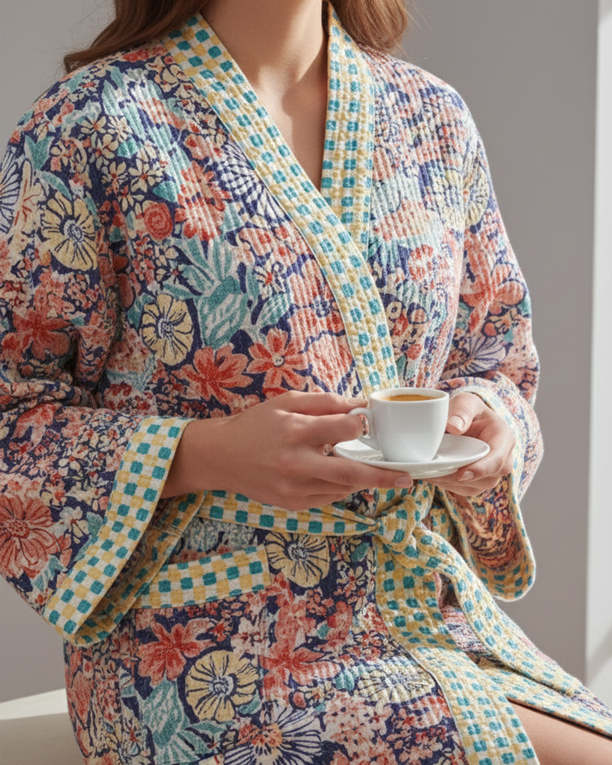 Nature Nectar Cotton Waffle Bathrobe - alternate view