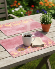 Miyana Dusty Rose Printed Placemat Set of 4 | Taran Living