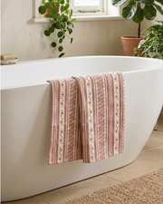Khwaab Pink Cotton Hand Towel | Taran Living
