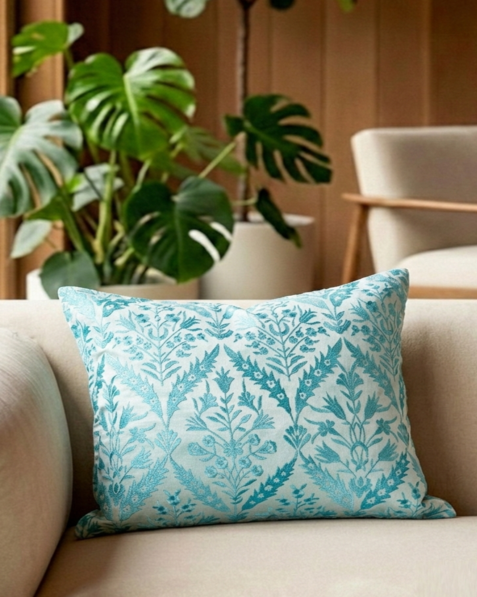 Native Light Blue Cushion Cover | Taran Living