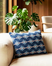 Mica Curves Blue Cushion Cover