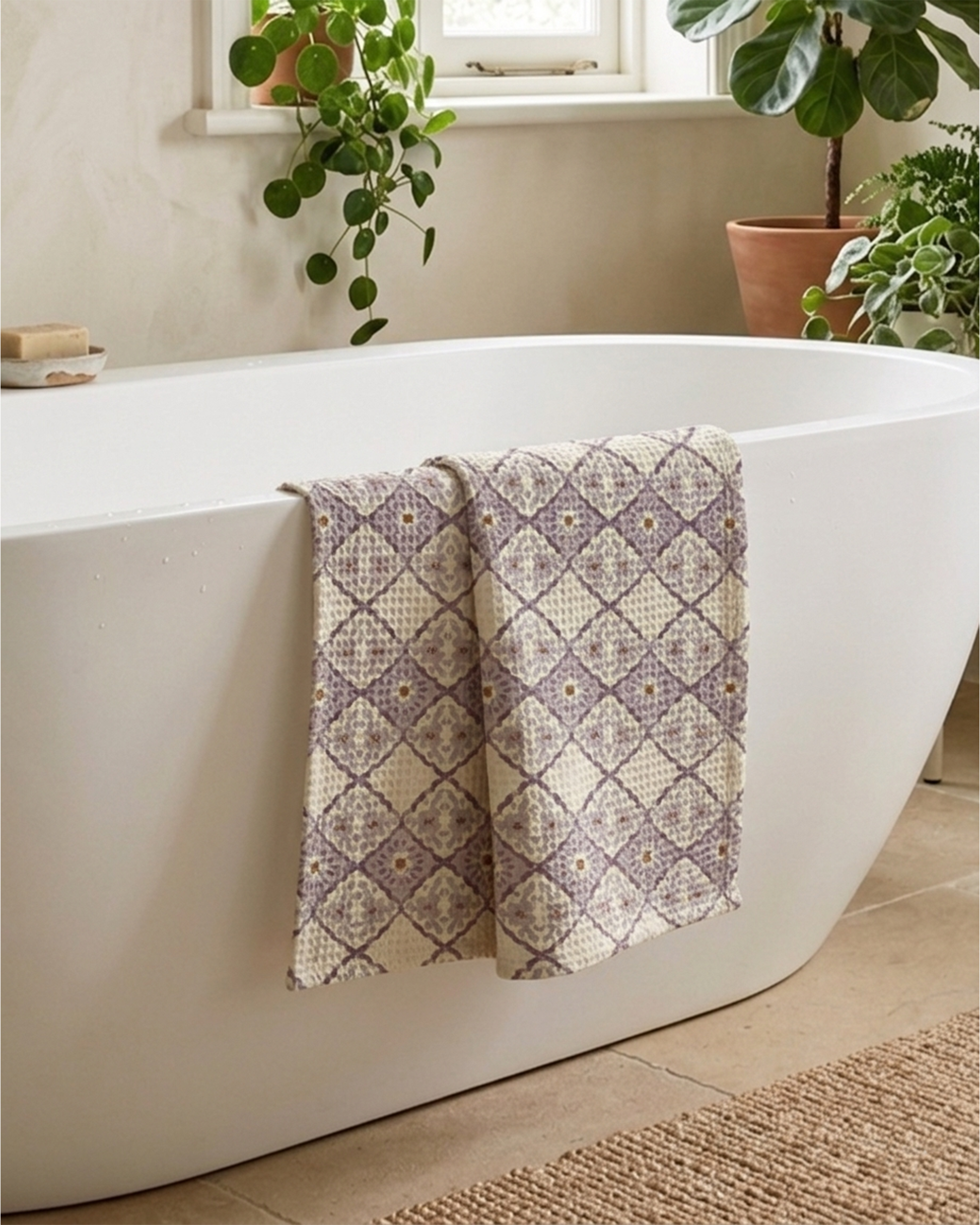 Mimo Pink Cotton Hand Towel | Taran Living
