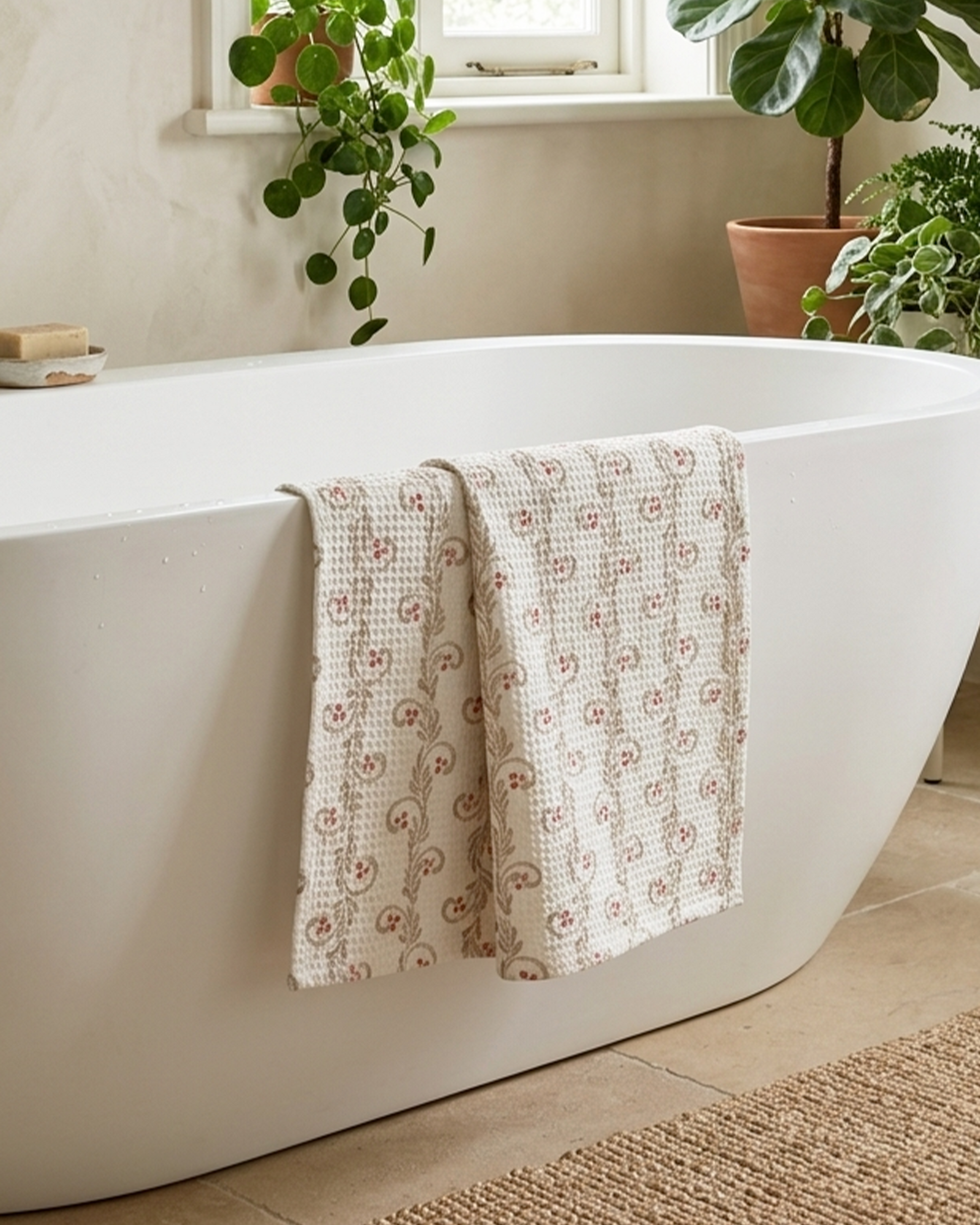 Mica Pink Cotton Hand Towel - alternate view