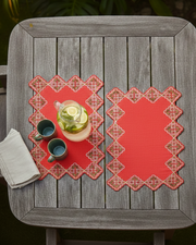 Mimo Festive Embroidered Placemat Set of 4  -12"x18