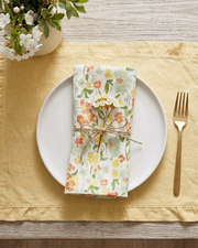 Floral Printed Cotton Napkin | Taran Living