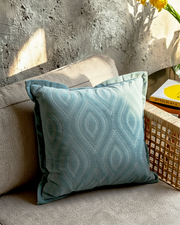 Ogee Teal Cushion Cover