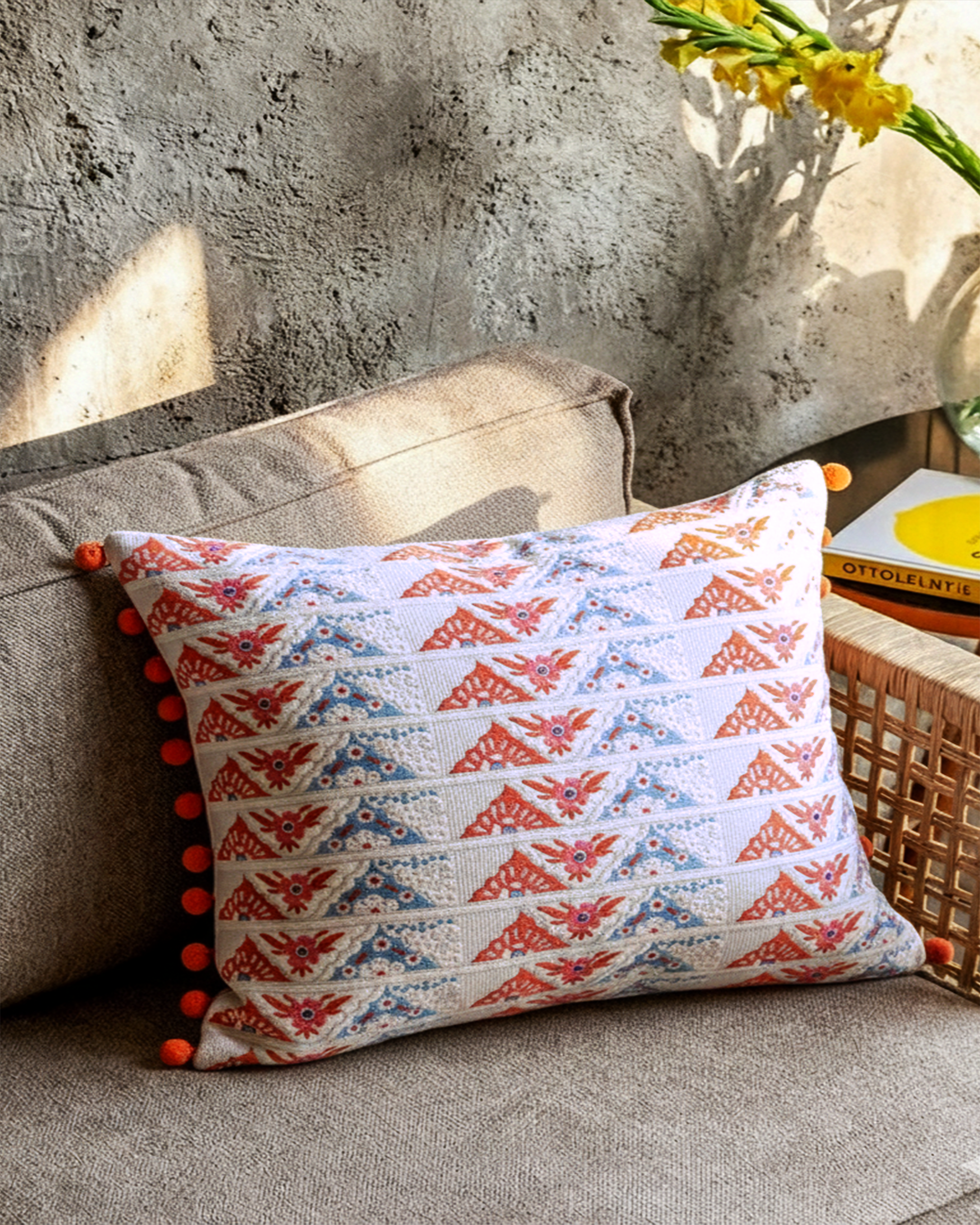 Mimo Blue Urban Weave Cushion Cover- 12"x 18"