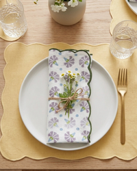 Raahat Buds Mauve Cotton Napkin| Set of 2