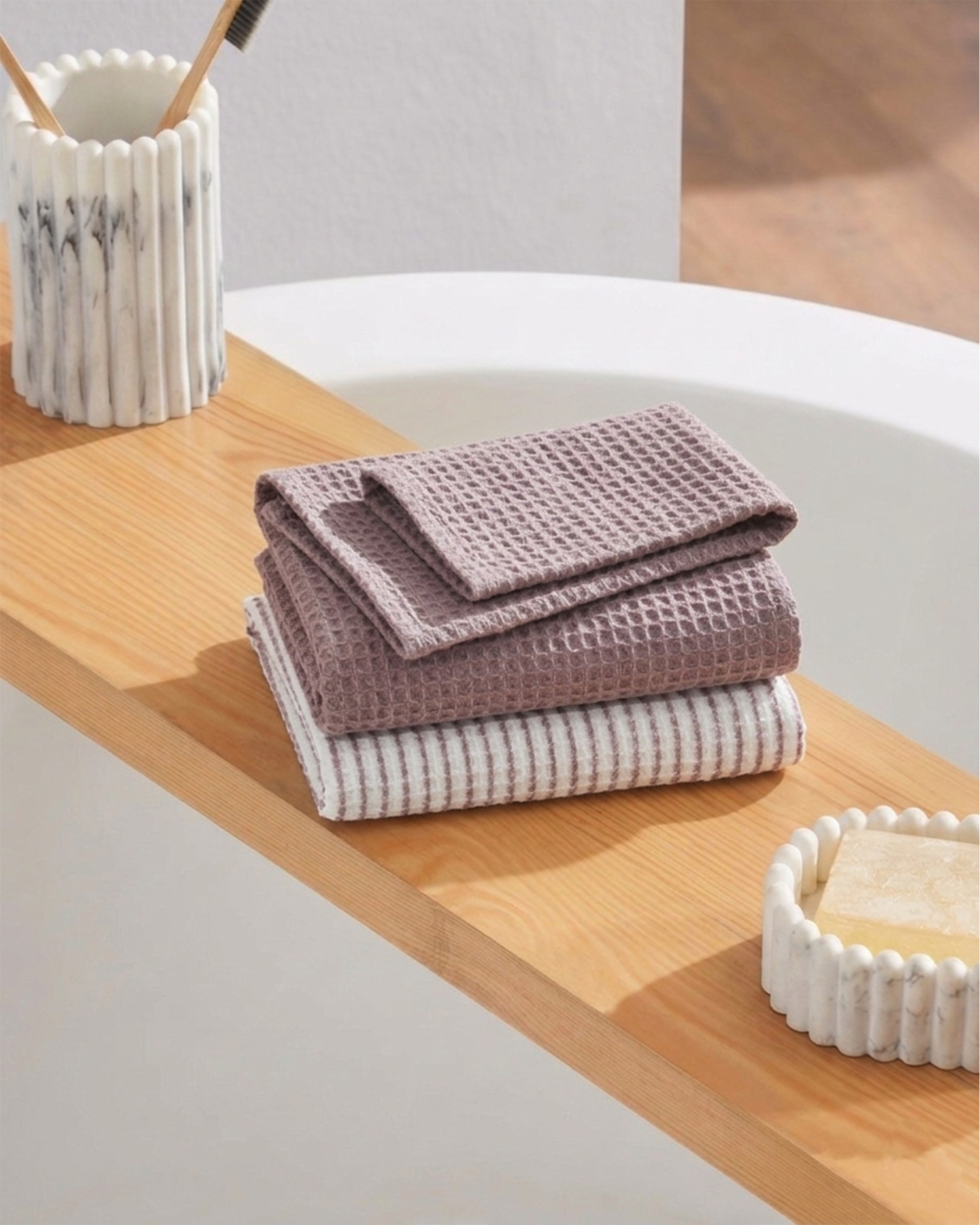 Mimo Purple Cotton Face Towel - alternate view