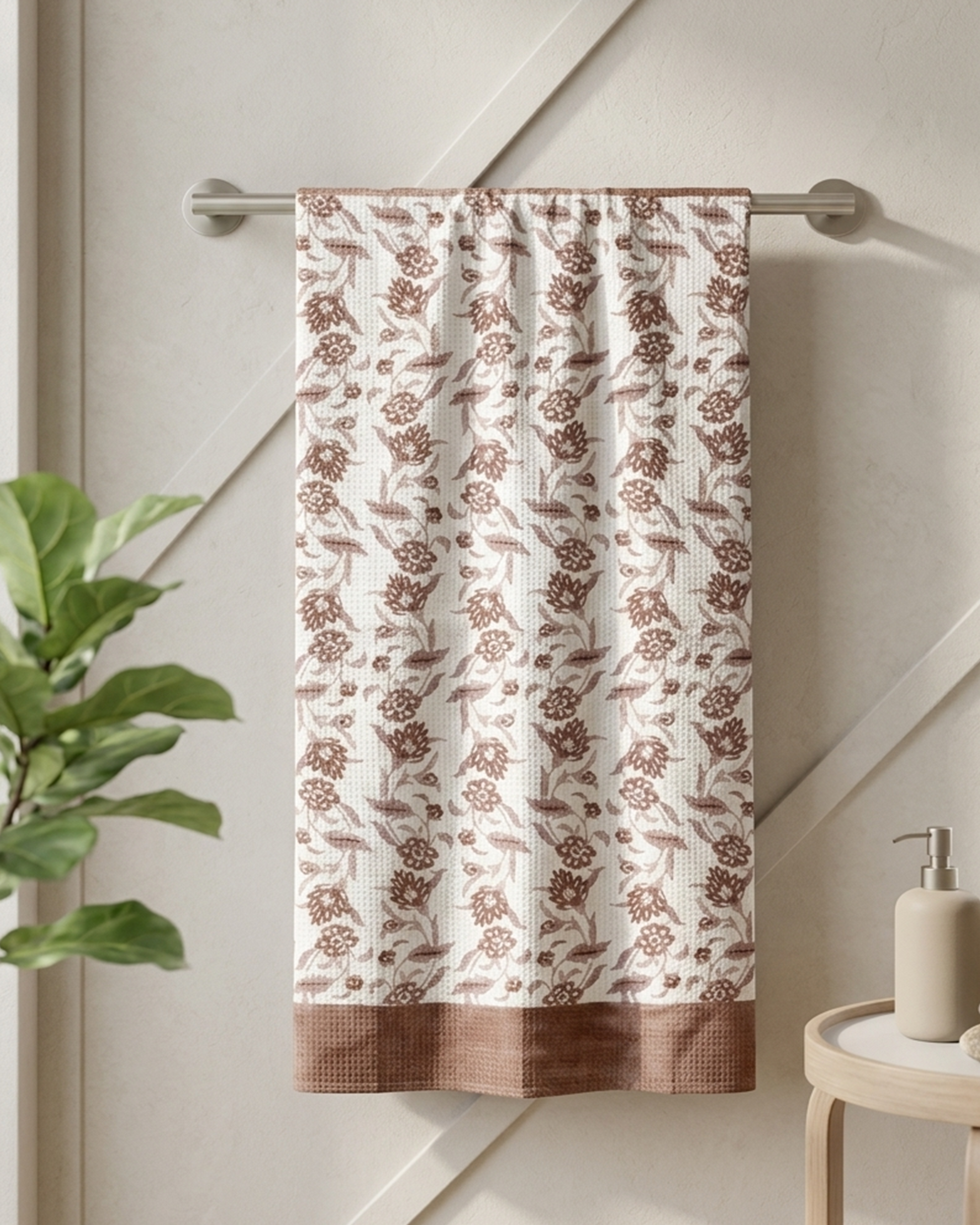 Khwaab Pink Cotton Bath Towel | Taran Living