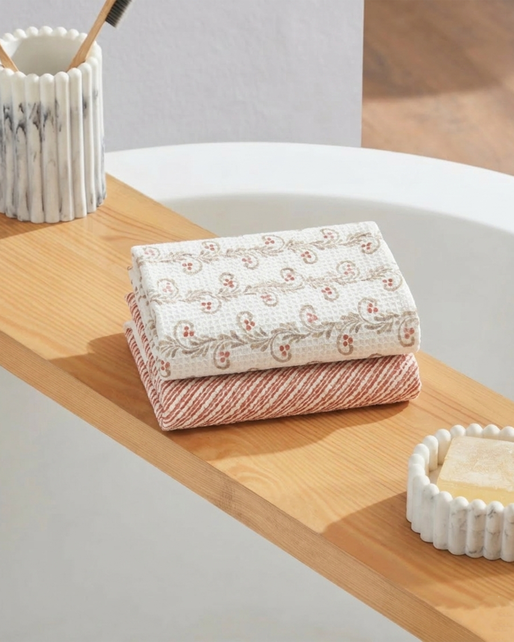 Mica Pink Cotton Face Towel | Taran Living