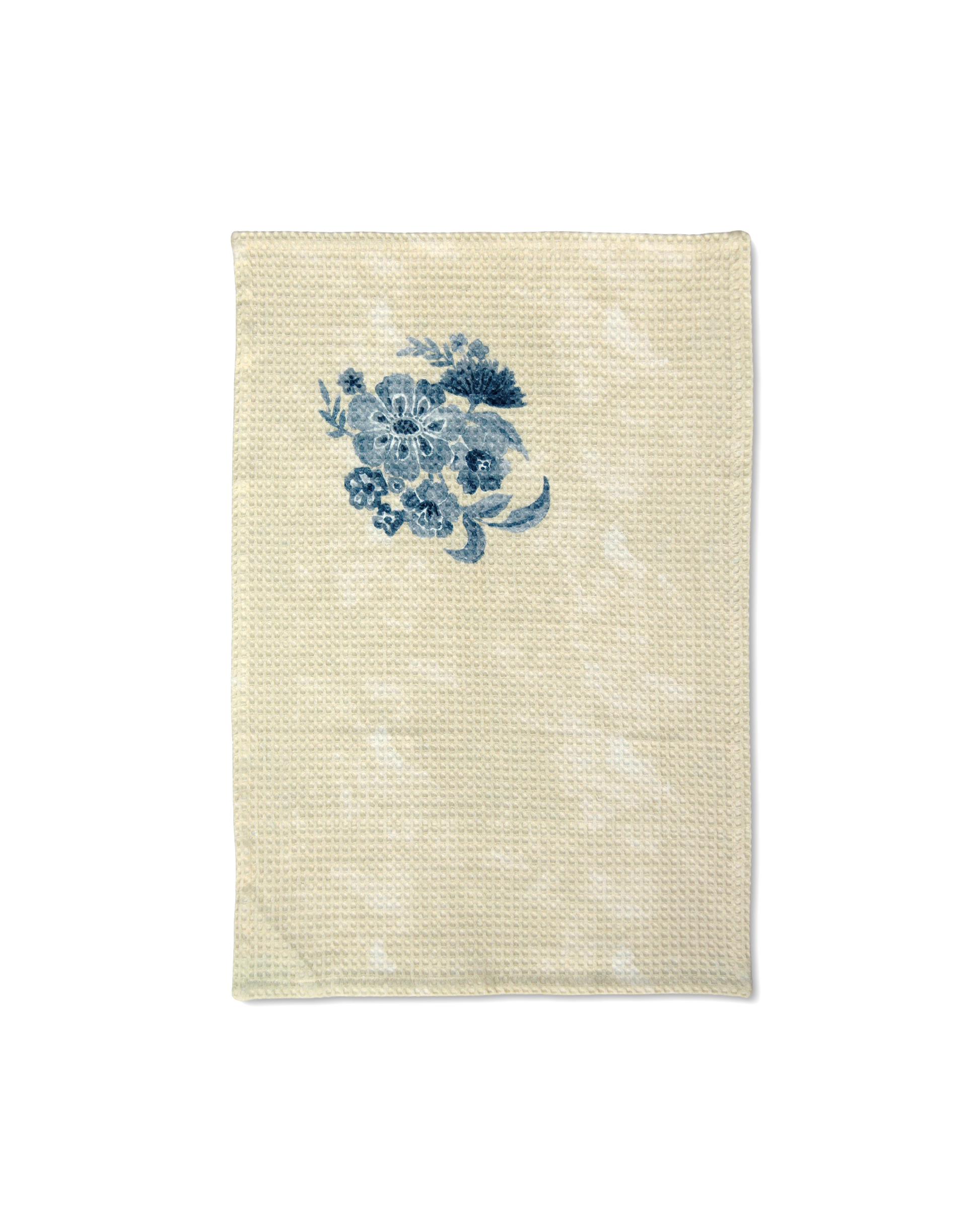 Mimo Flower Blue Cotton Hand Towel - view 5