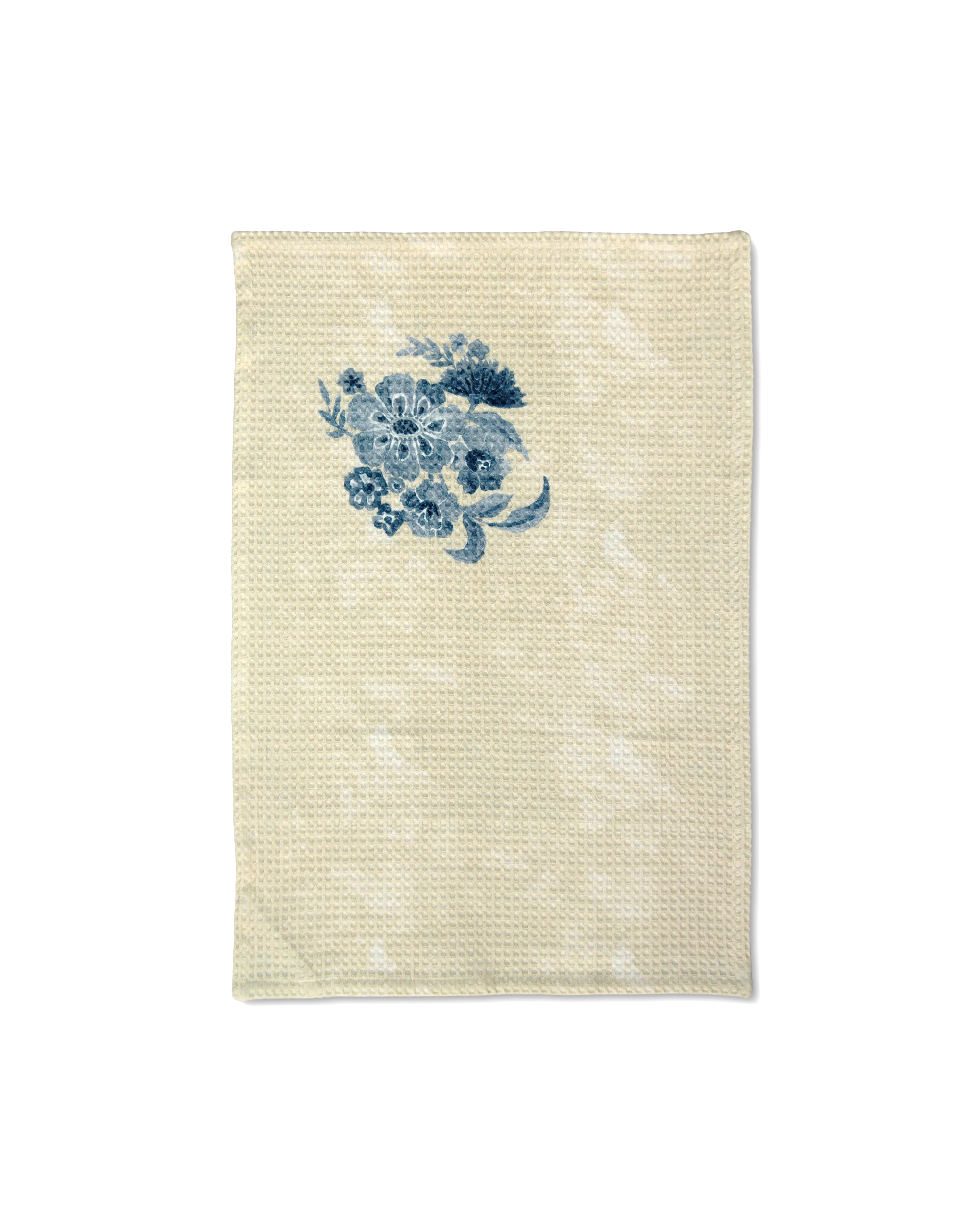 Mimo Flower Blue Cotton Hand Towel - view 5