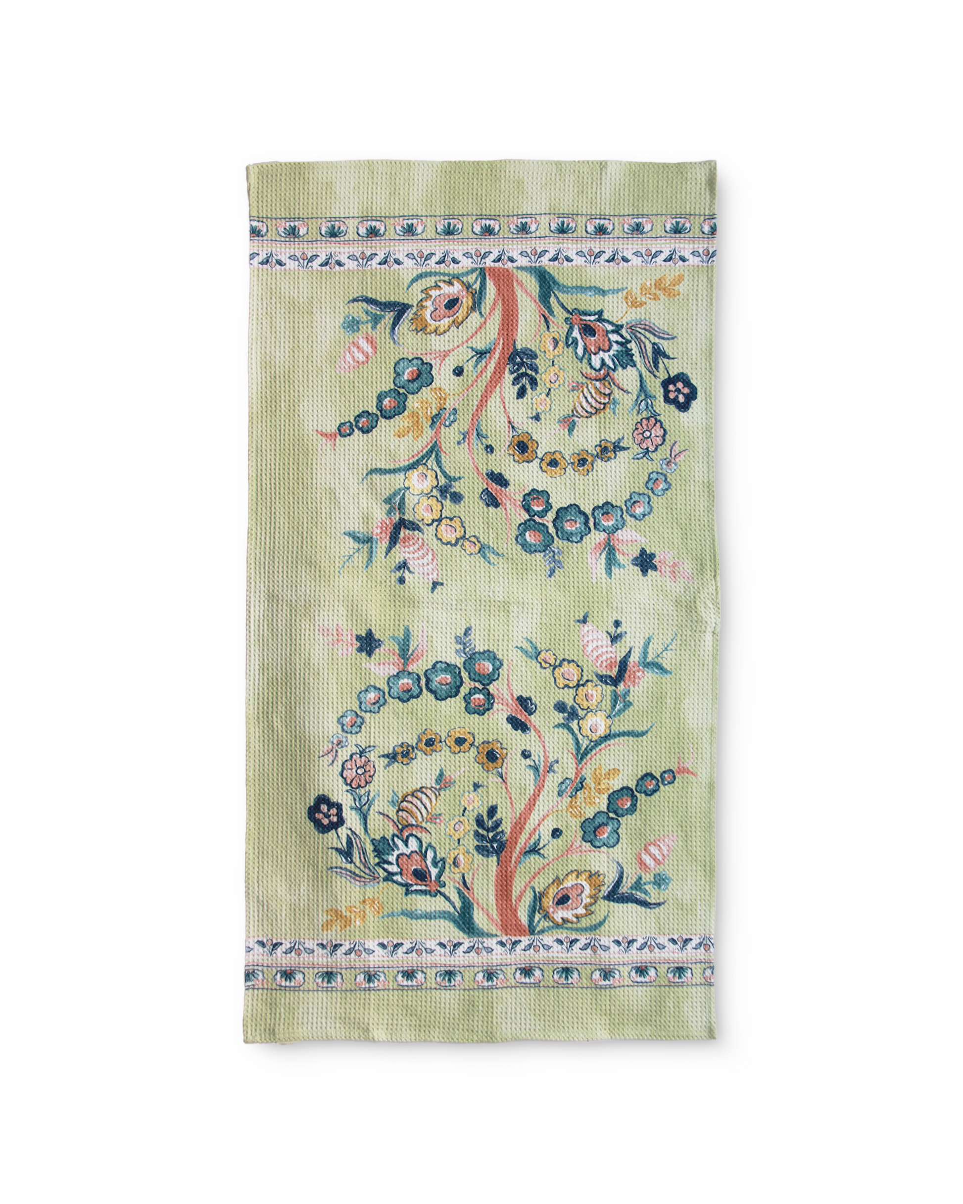 Khwaab Green Cotton Bath Towel - alternate view