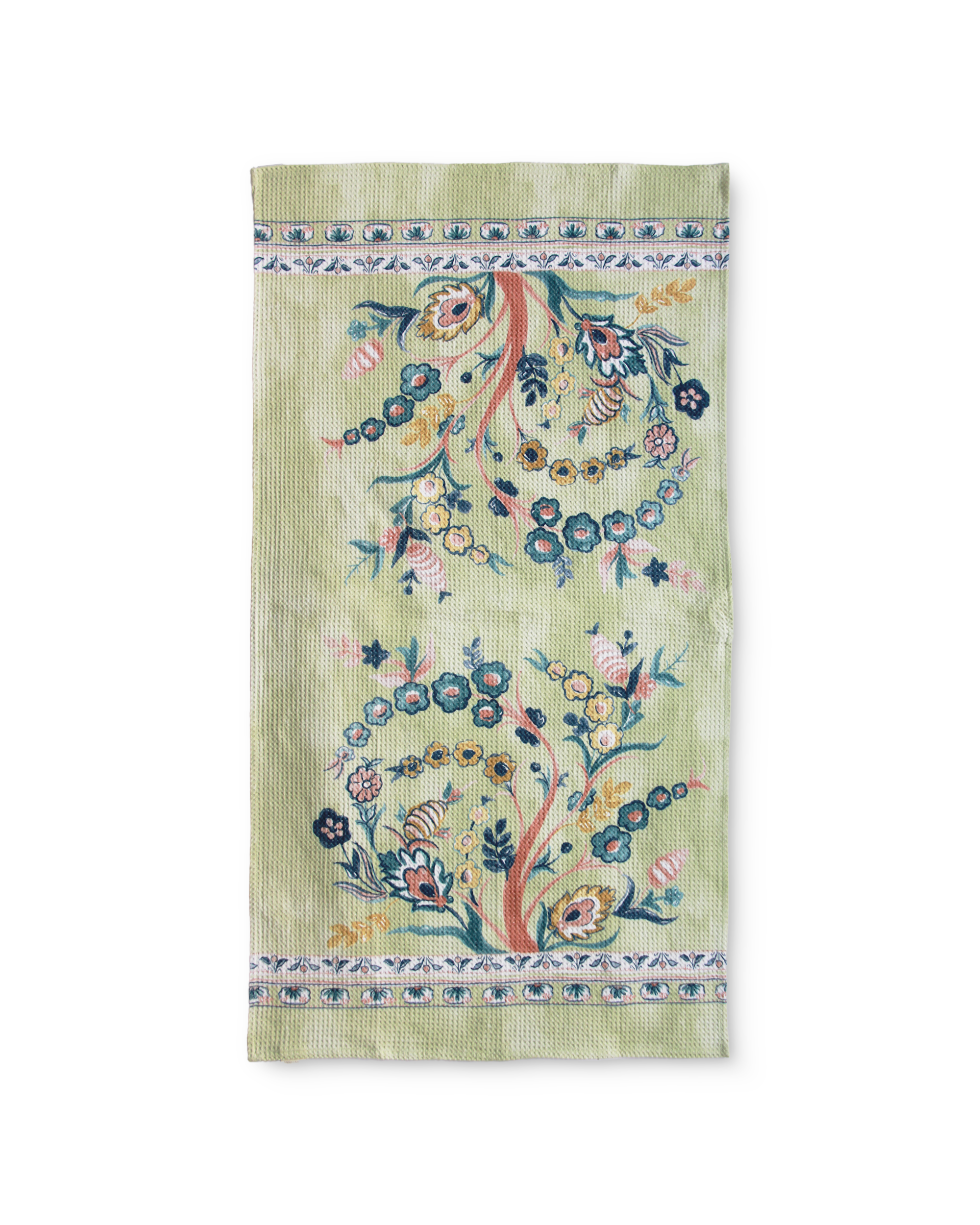 Khwaab Green Cotton Bath Towel - alternate view